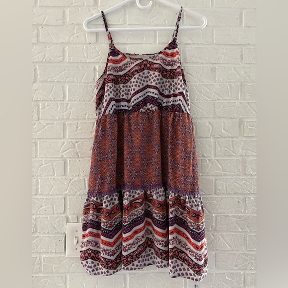 Mossimo Supply Co. Red and Purple Patterned Dress - Picture 1 of 4
